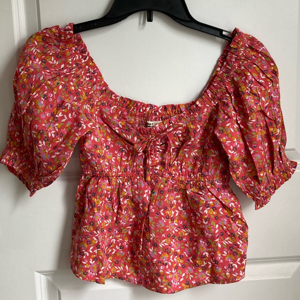 Women Billabong Beachy Babe Puff Sleeve Top